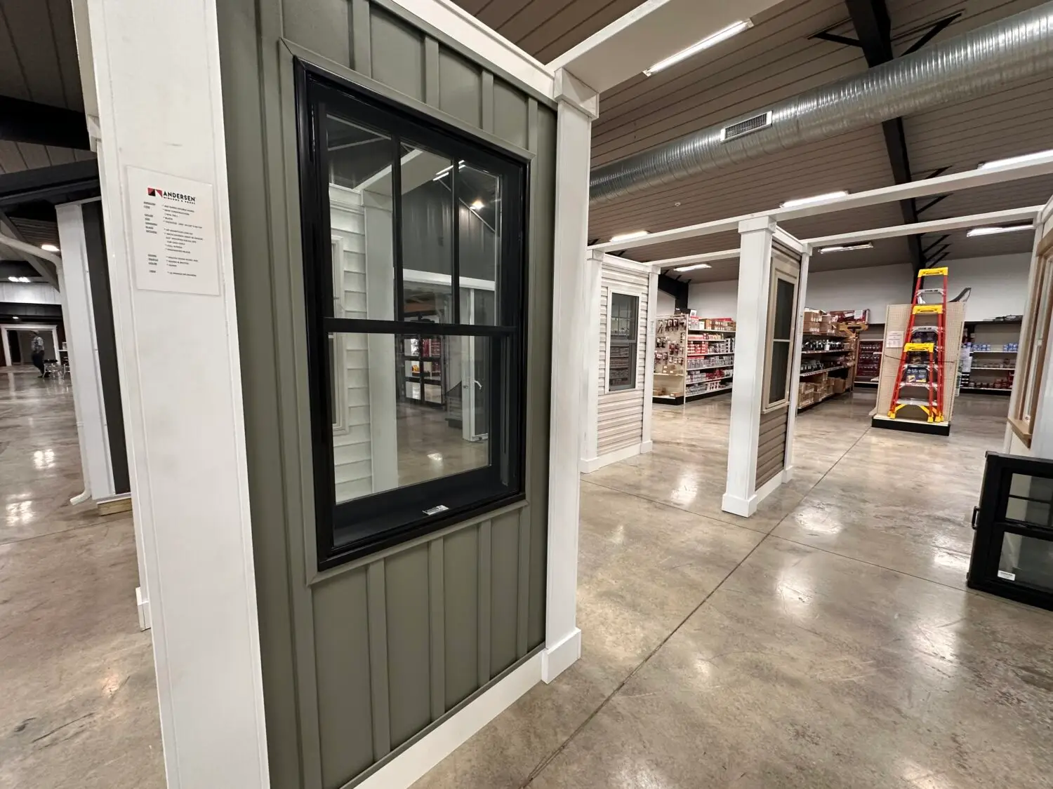 Window options in Country Building Co Showroom