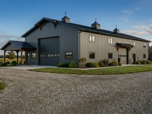 40x80x16 Hobby Building with 18x8 Gable Porch